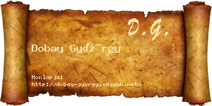 Dobay György névjegykártya