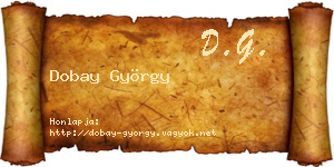 Dobay György névjegykártya