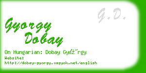 gyorgy dobay business card